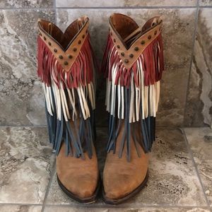 Redneck Riviera fringe cowboy boots size 8.5